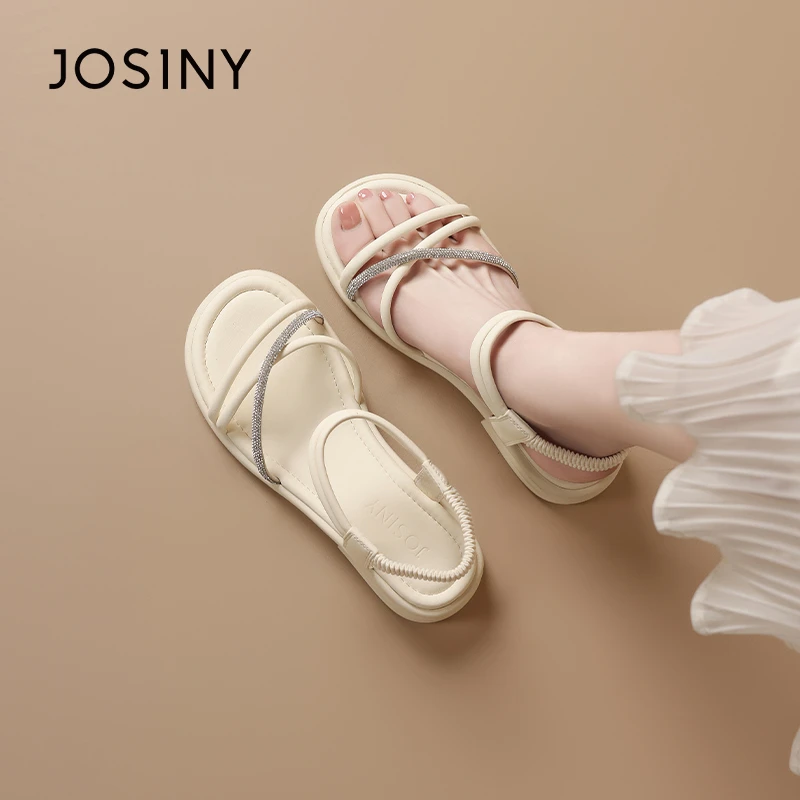 卓诗尼休闲时装凉鞋2025夏新网红外穿时尚低跟软底女鞋511A43662