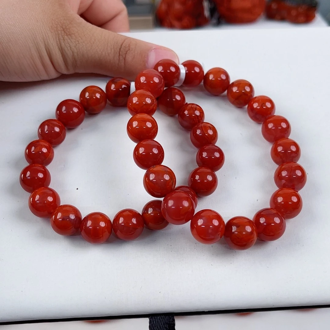 手链未镶嵌南红玛瑙瓦西牛血红单圈11（多样式发其一）