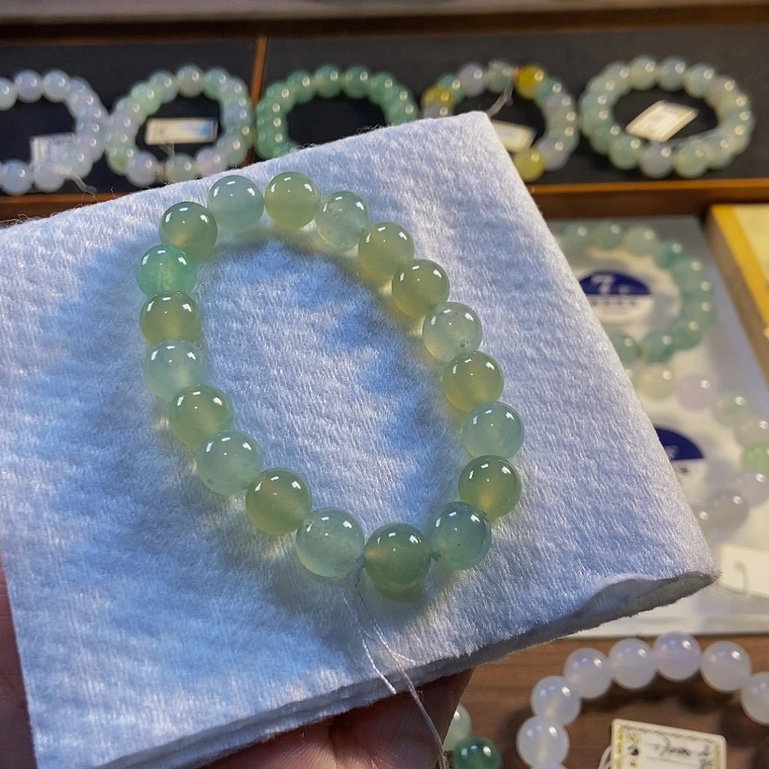 定制翡翠未镶嵌翡翠手串卡9.8