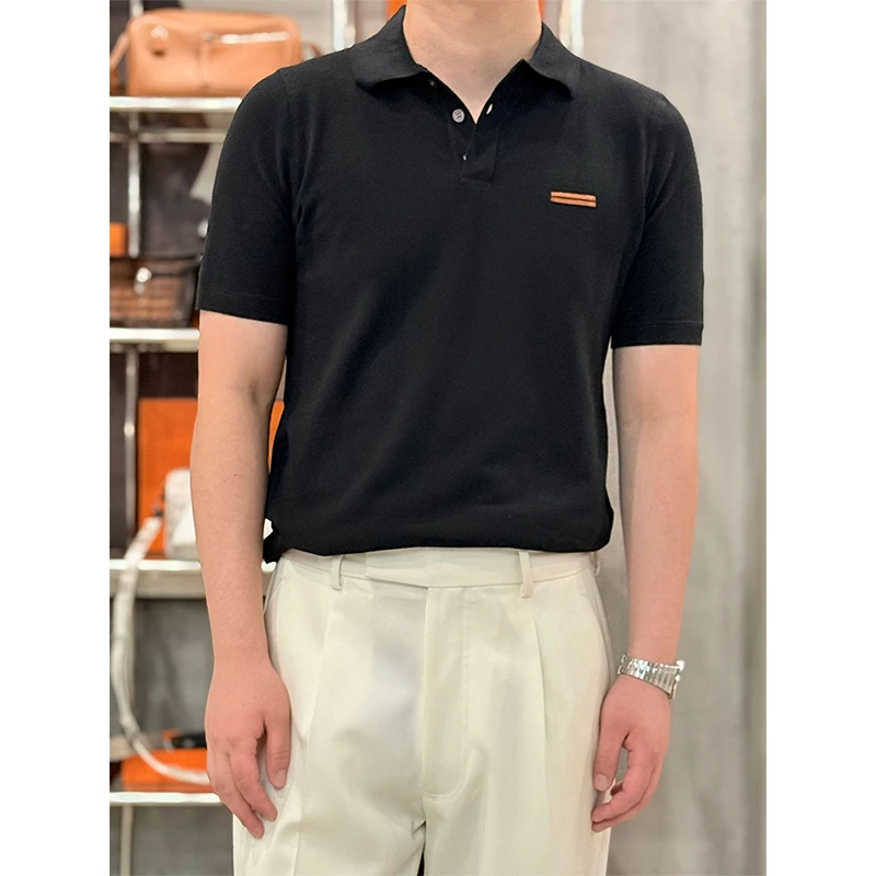 (主店)7600版“意式海鸥领 皇马队organic长绒棉18针细针织”polo衫