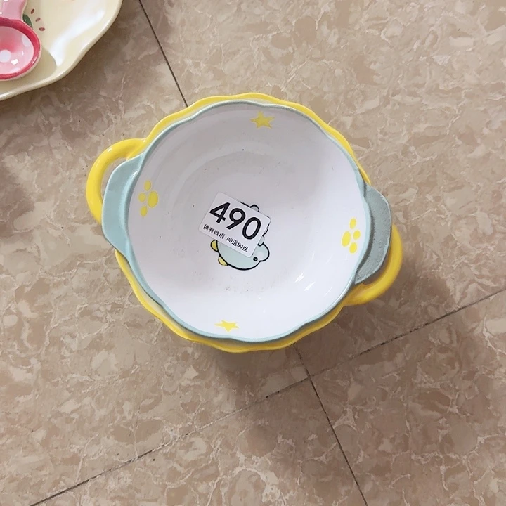 新骨瓷陶瓷碗490两个双耳碗