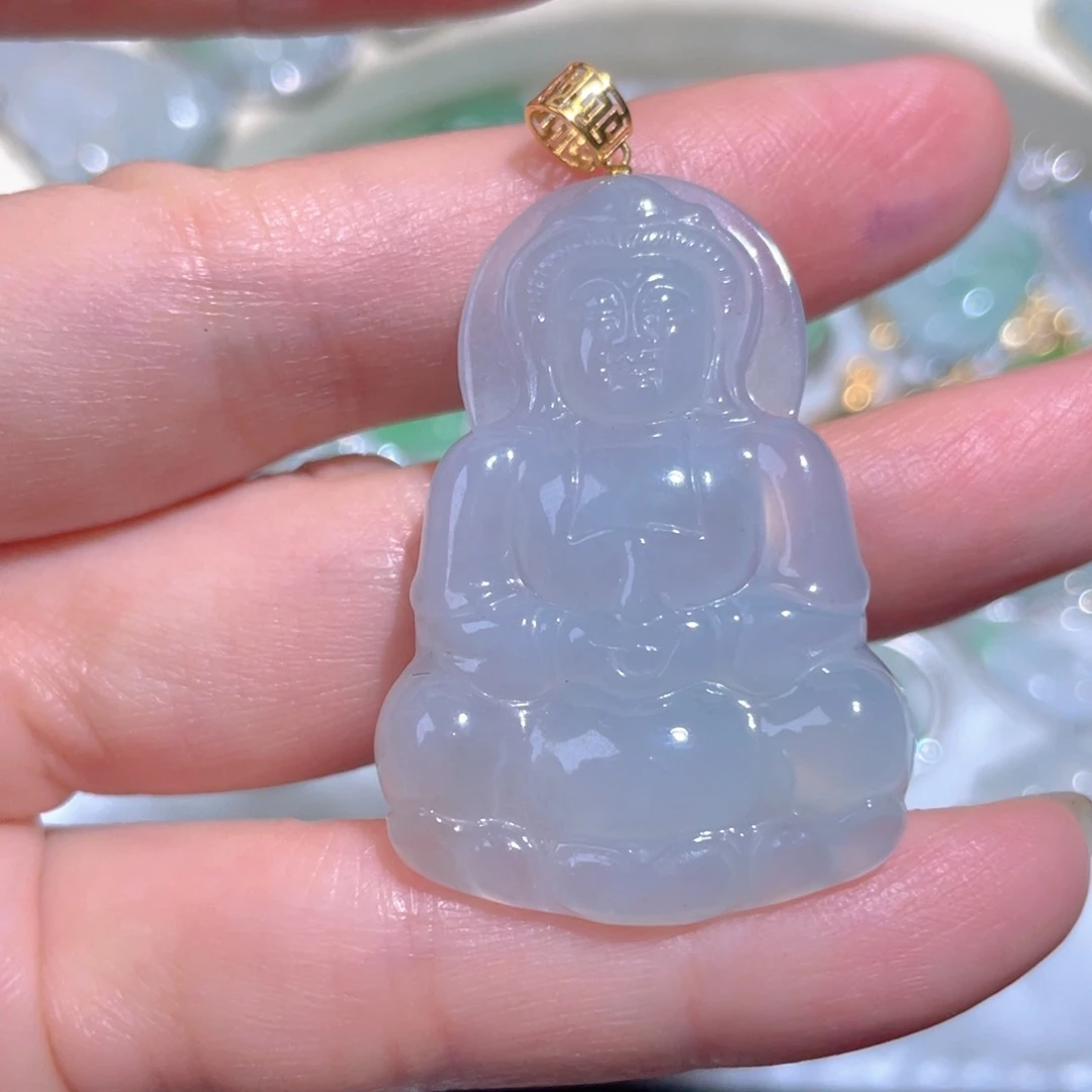 翡翠颈饰18K金镶嵌翡翠