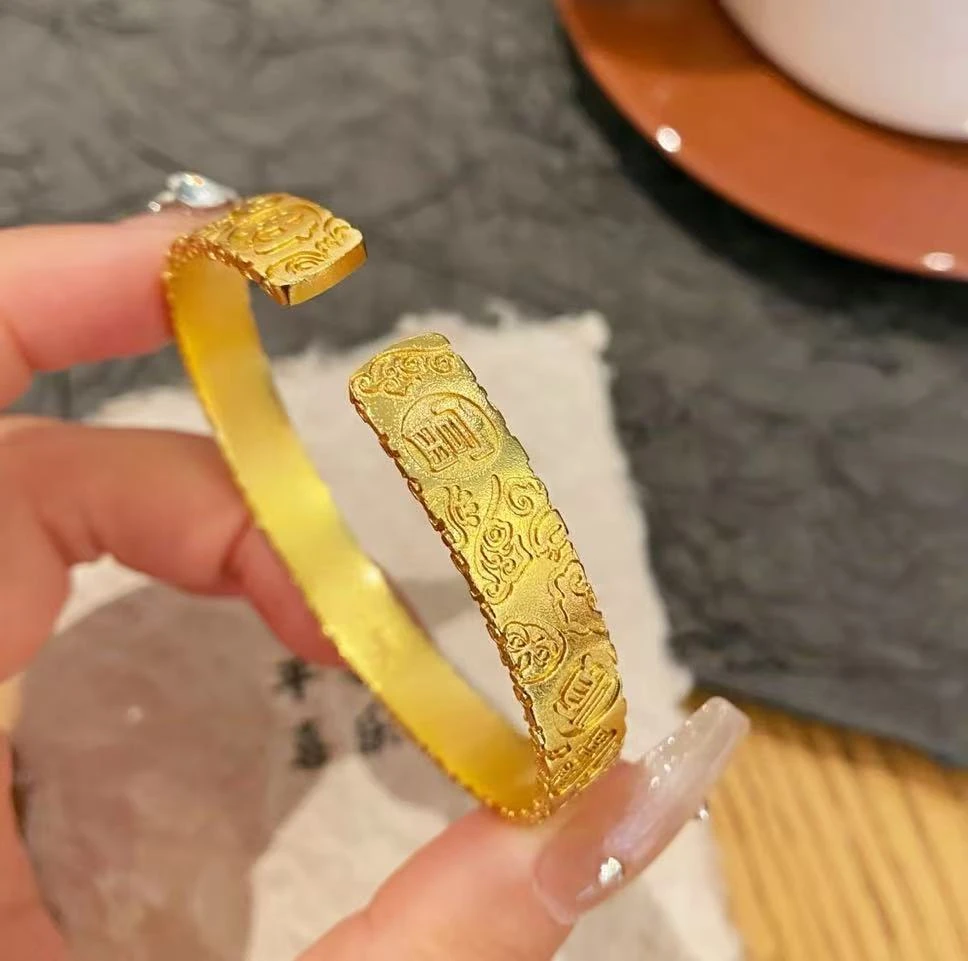 【抖音好货】孟加拉赤金豆豆提炼手工改款【财富顺】精工版可佩戴