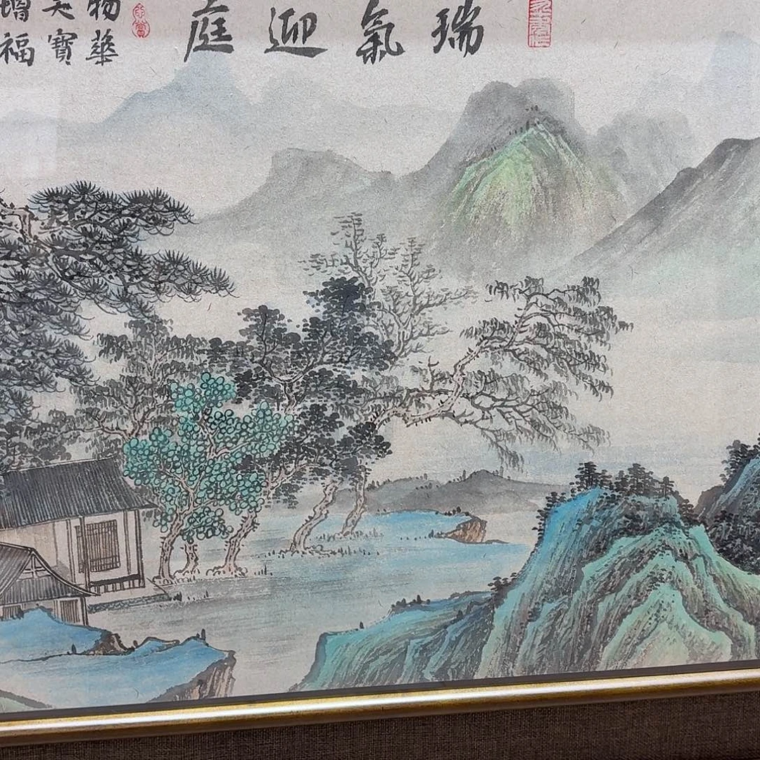 国画真人手绘作品