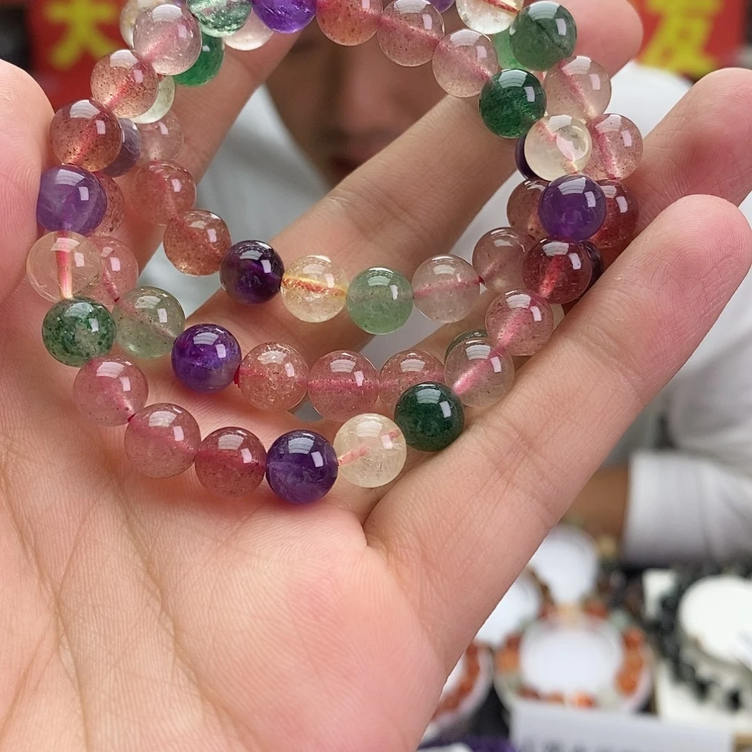 水晶未镶嵌手链多样性发一