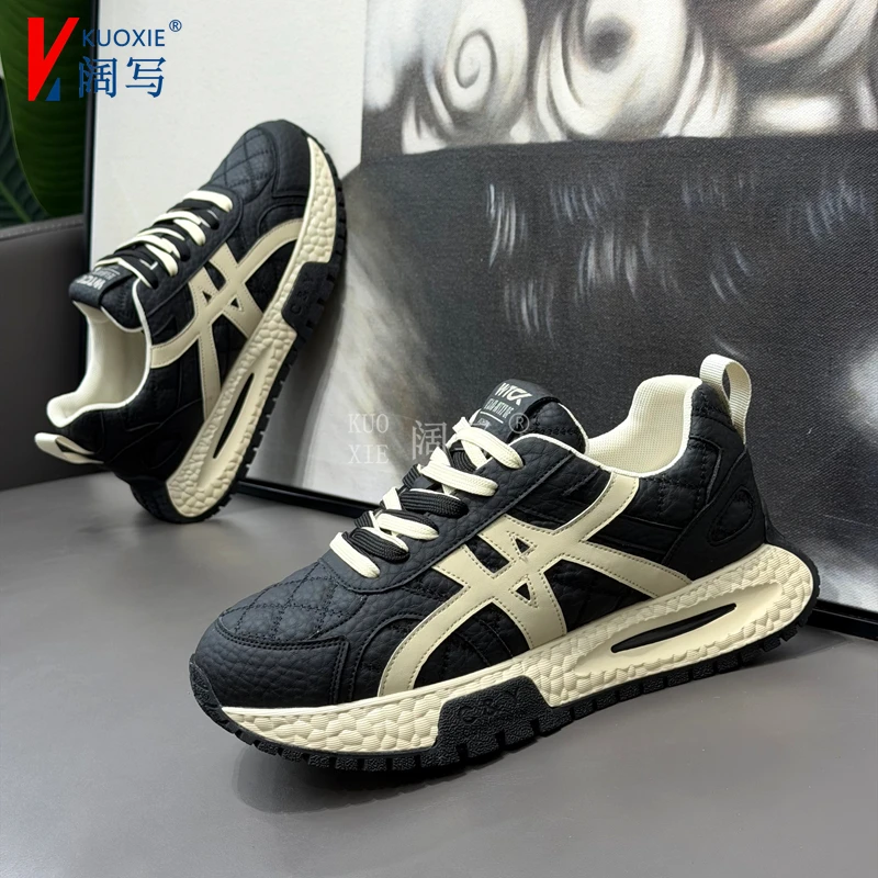 男鞋秋冬款轻奢厚底阿甘鞋潮流时尚男士运动休闲鞋小白鞋子男潮鞋