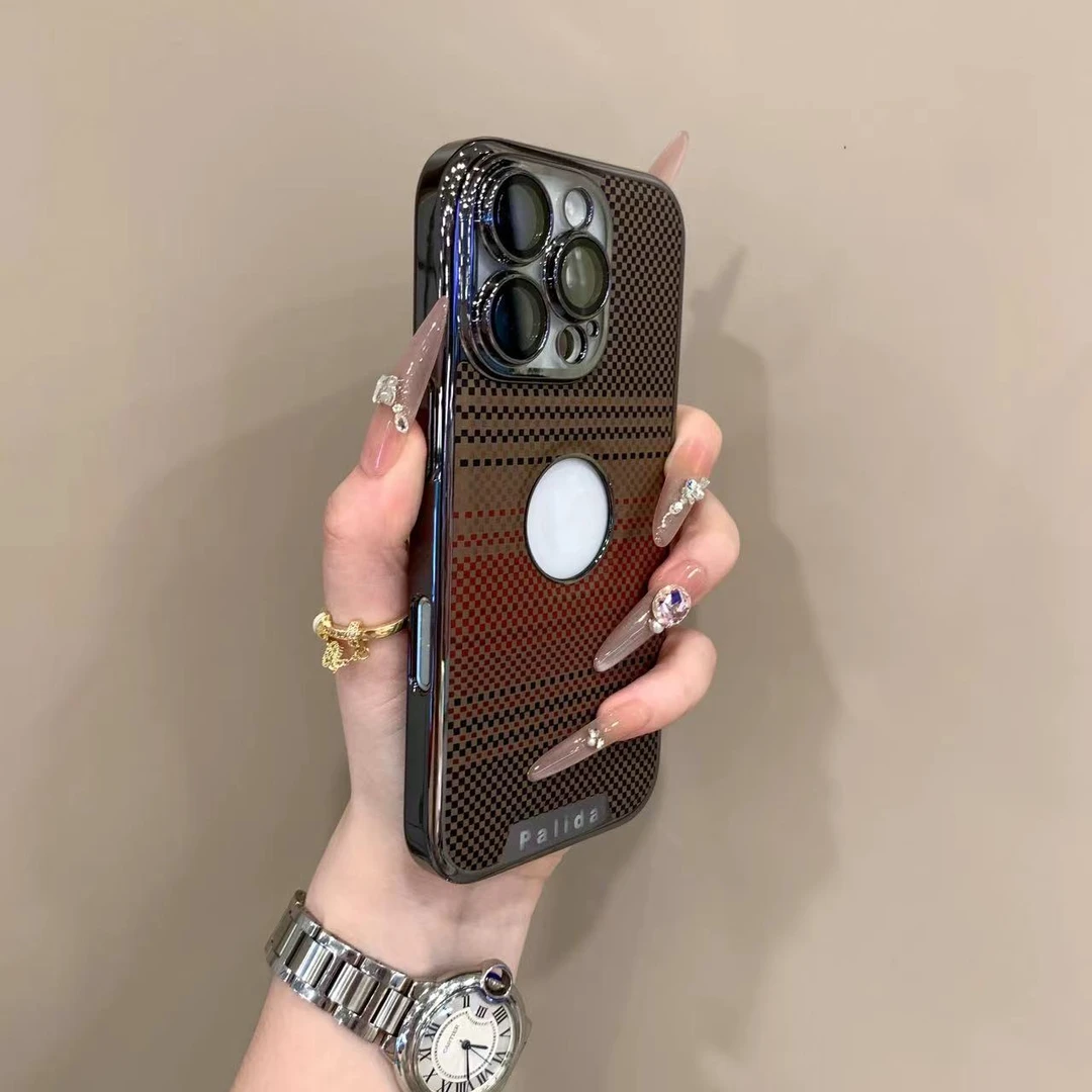 高档碳纤纹适用苹果16手机壳iphone15promax保护套14plus全包新款