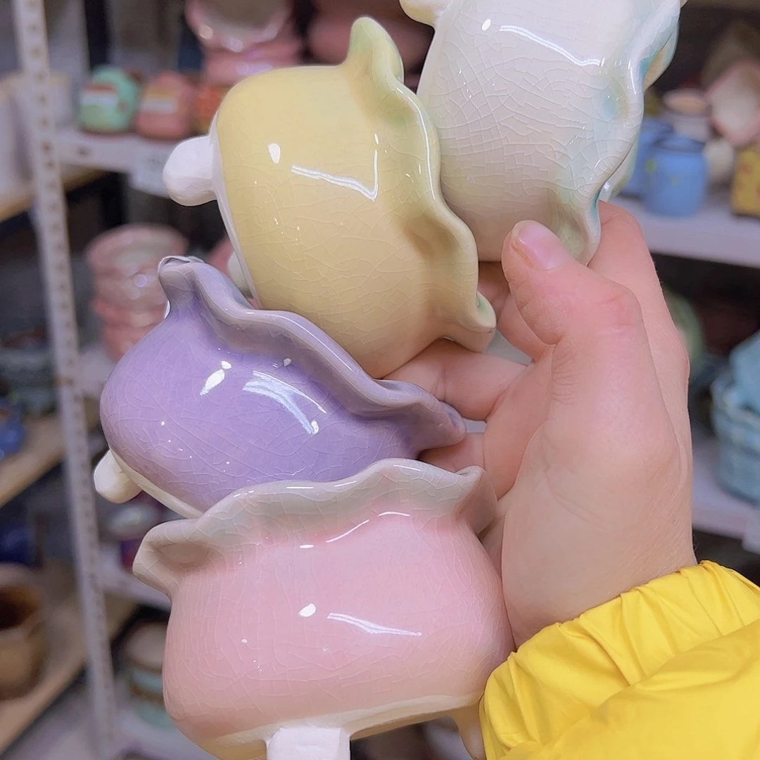 红陶陶瓷花盆当场满12包邮