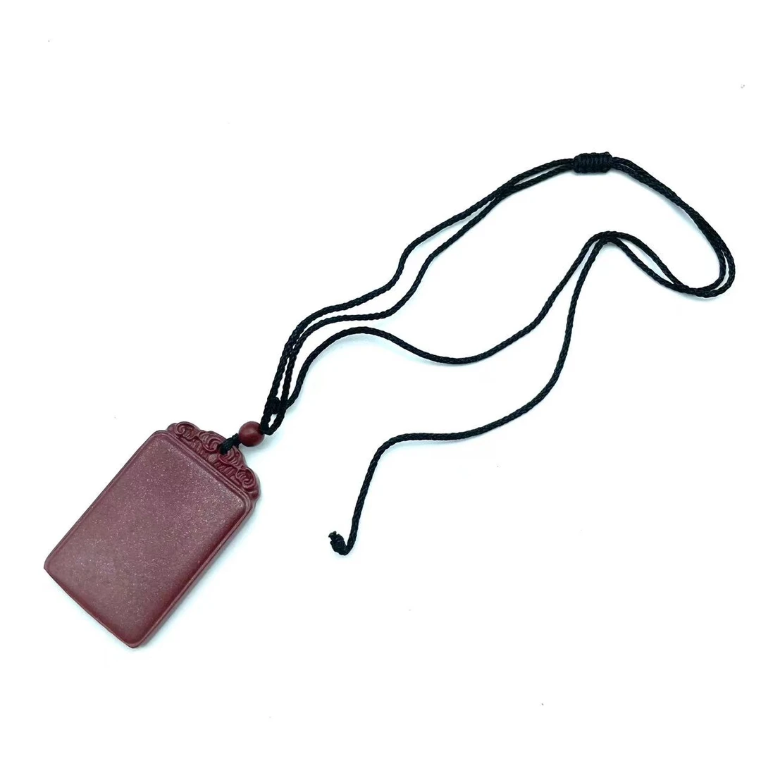 天然辰砂精美首饰吊坠 尺寸48*30*6 LZS028