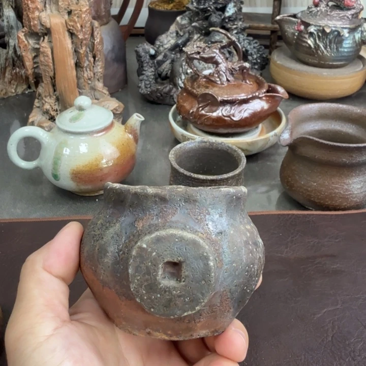 陶盘柴烧福利心哦多多