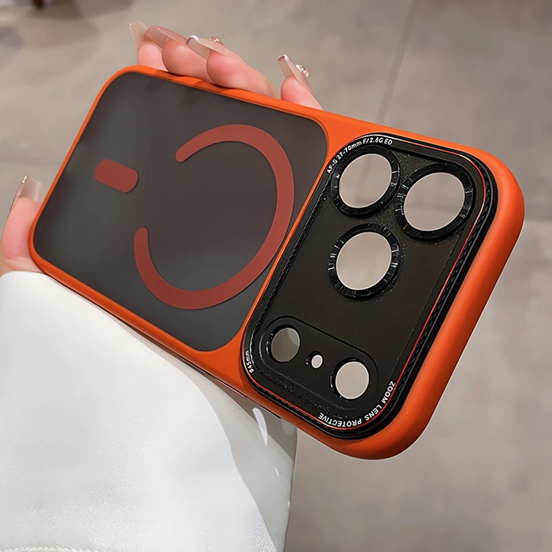 自带AI按键适用苹果17Promax手机壳磨砂磁吸16Promax防摔防指纹17