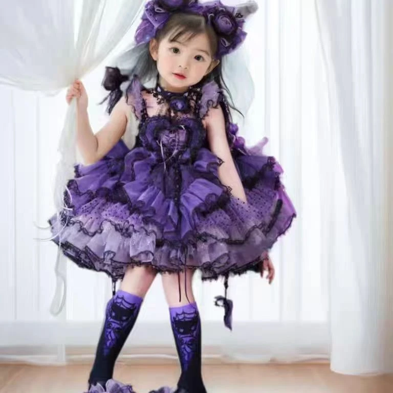 甜汐·25夏~紫仙子蓬蓬裙86023