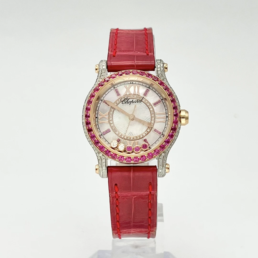 全新未使用 Chopard/萧邦 小橘/快乐钻/ 30mm/石英/后钻/21年全套