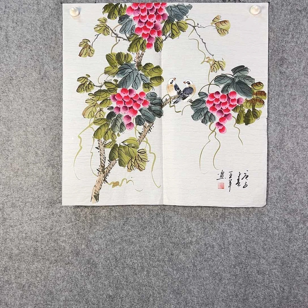 国画240 牡丹之花之叶的颜色与花色