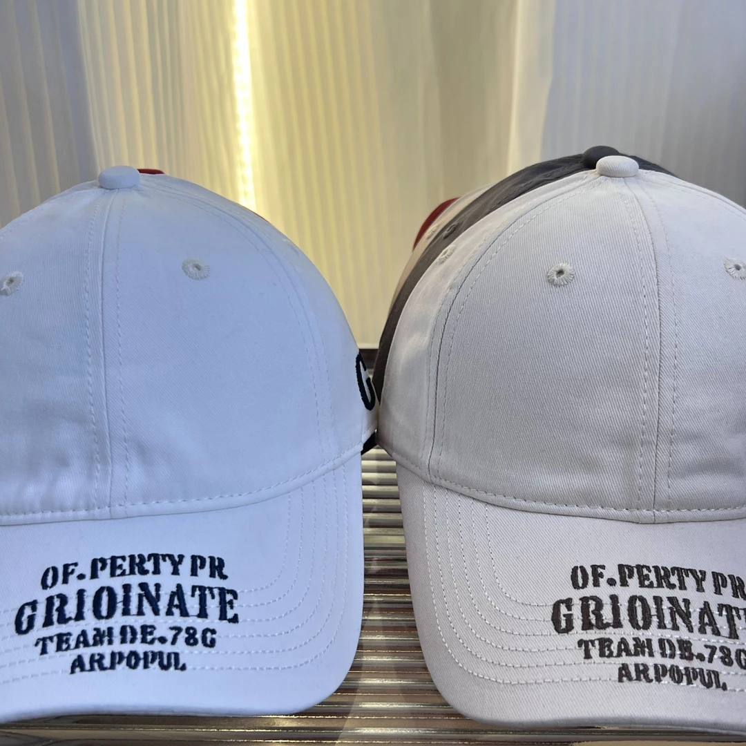 大友好韩风百搭字母刺绣休闲复古街头风棒球帽大大头围方圆脸帽子