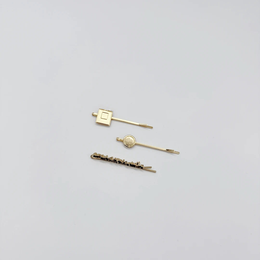 Mi33 浅金色奶奶一字夹 Y73068N3-3