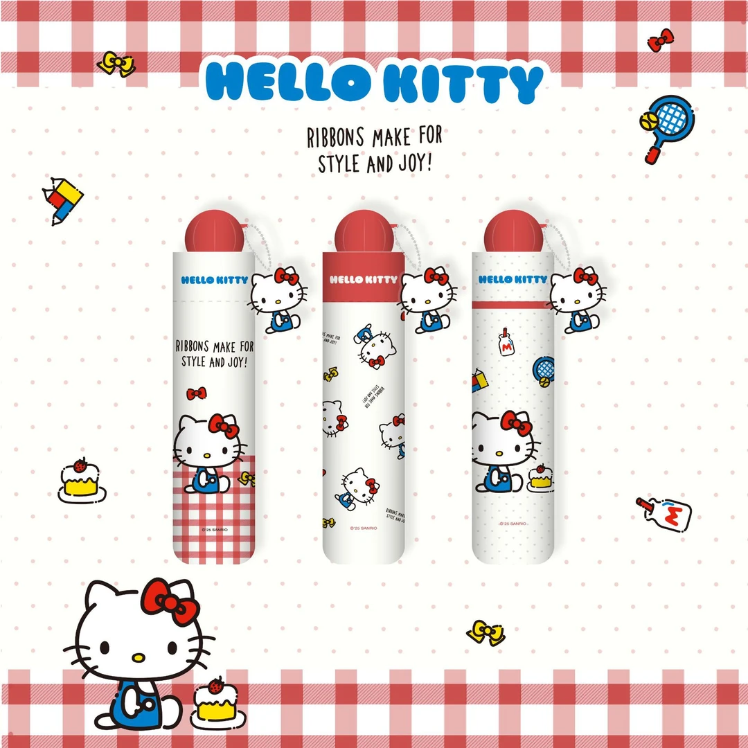 hellokitty正版授权可爱风格晴雨两用折叠学生太阳伞小巧便携雨伞