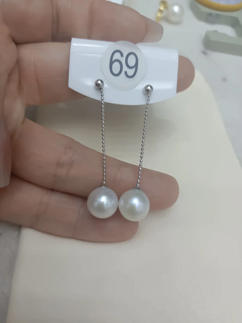丽源珠宝推荐天然淡水珍珠简单耳钉款耳线