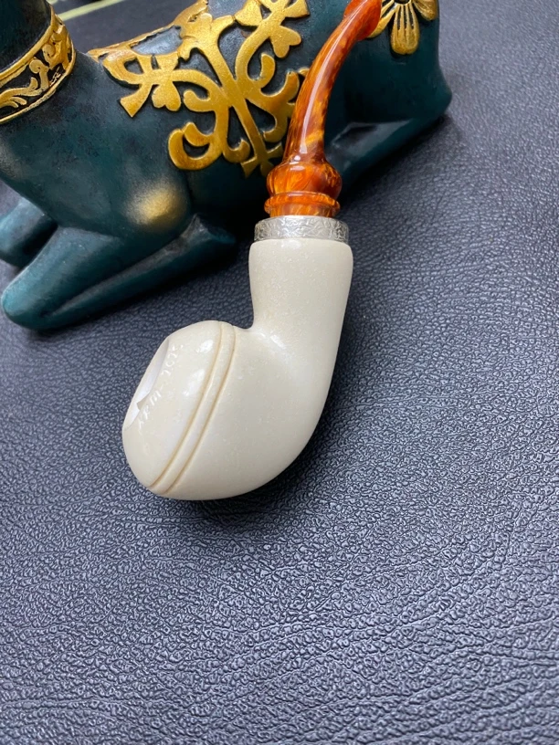 海泡石烟斗Krm空腔牛头雪花料18*30