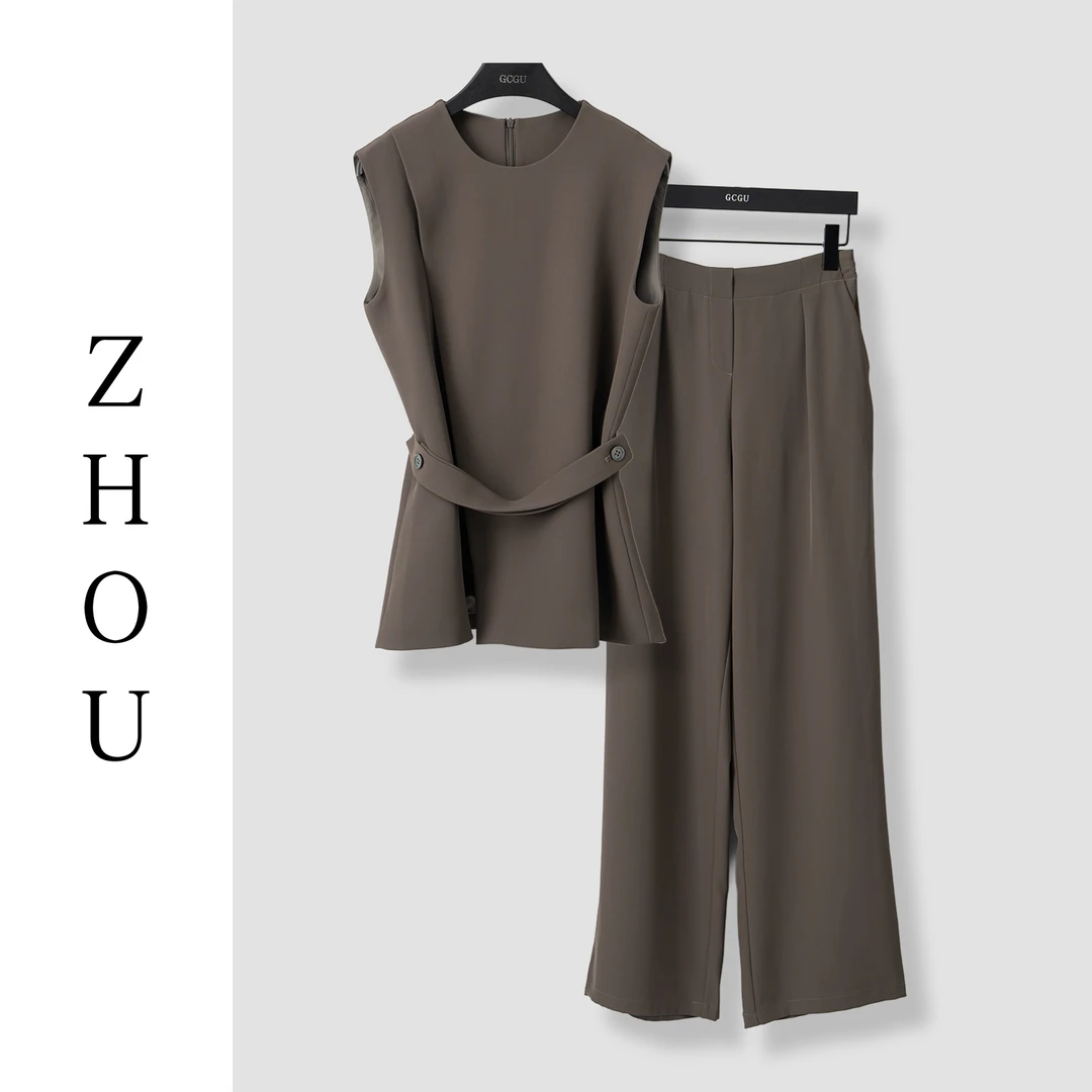 深灰设计感小众时尚套装-42582