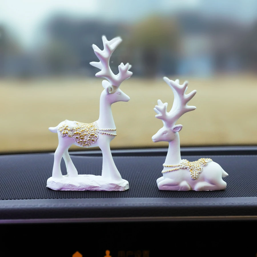 高颜值小鹿一对车载装饰摆件汽车内饰网红爆款