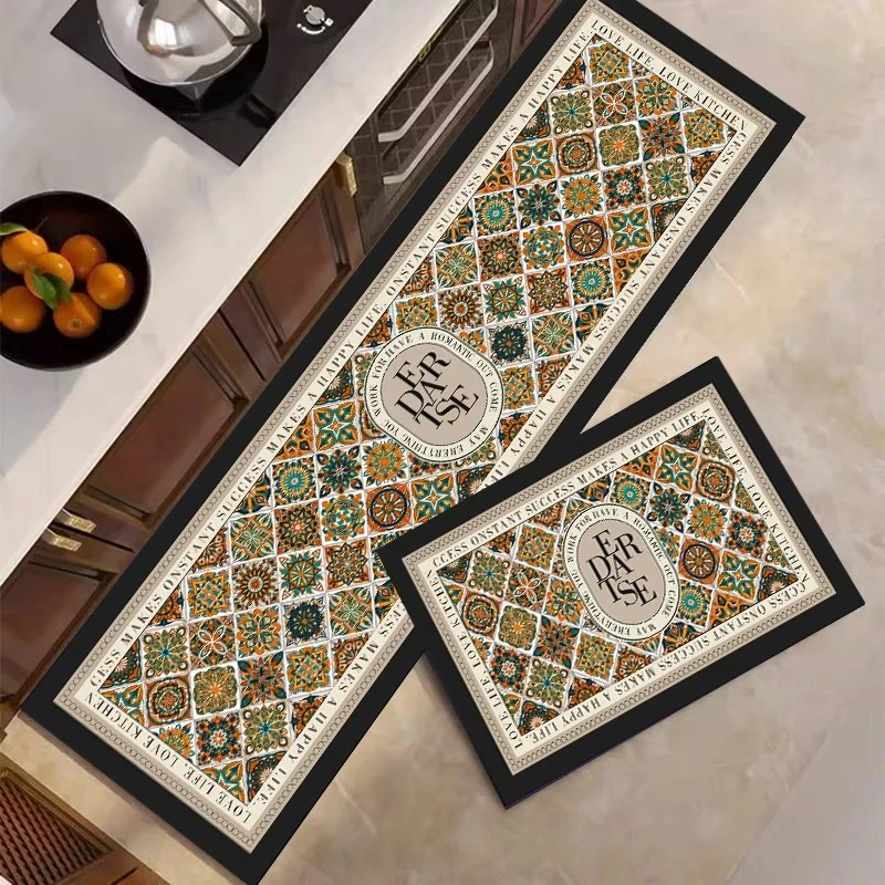 B070【45x80+45x160cm】硅藻泥入户门垫喜庆玄关防滑免洗地毯地垫