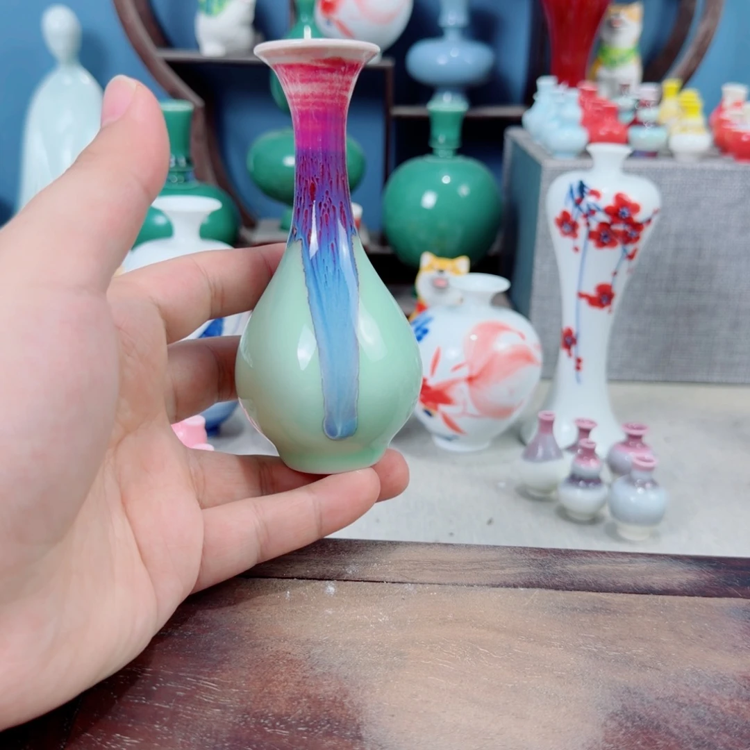 陶瓷手工小花器摆件
