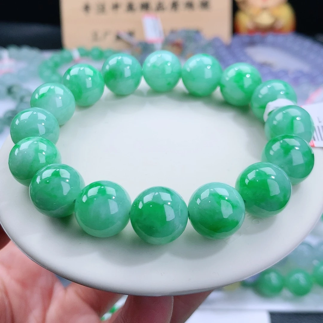 翡翠手链未镶嵌卡12.8