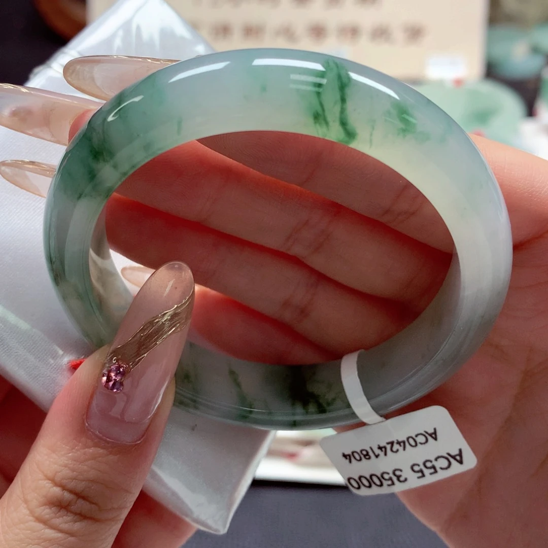 翡翠手镯未镶嵌22（23号）有棉线