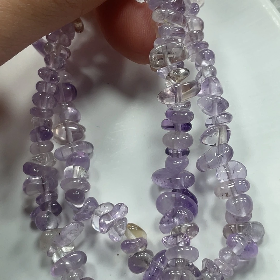 水晶手串未镶嵌薰衣草碎冰冰多样性发一