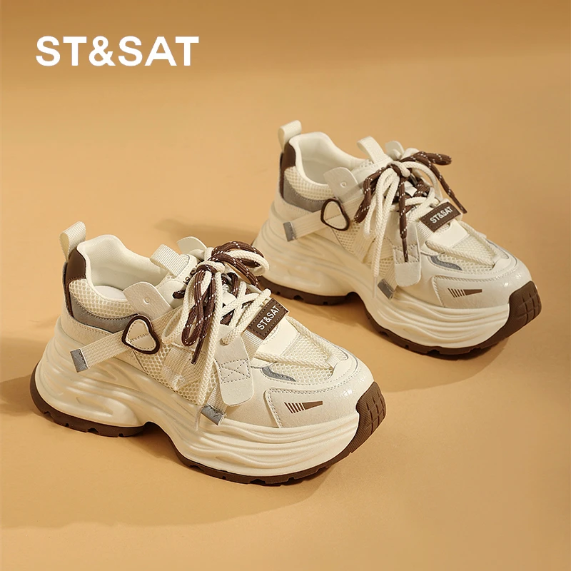 星期六2025厚底增高老爹鞋春季爆款旅行鞋休闲运动跑步鞋女款时尚