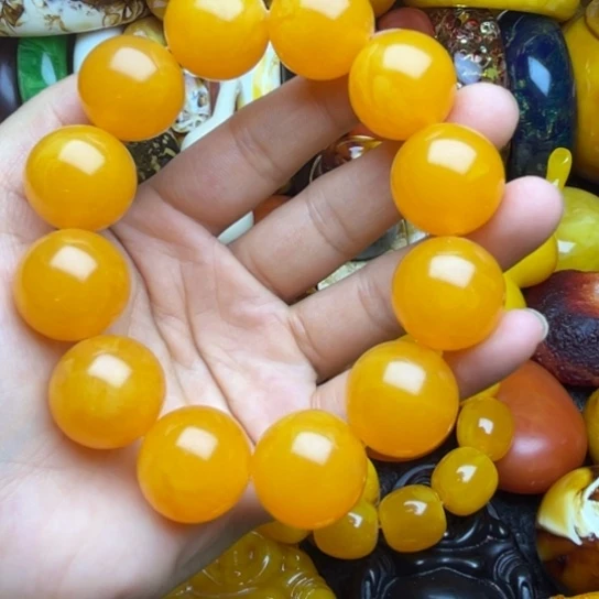 未镶嵌琥珀手链蜜蜡