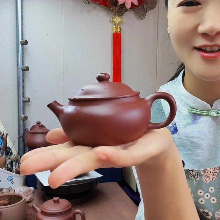 茶壶紫砂君玉半手,微瑕处理