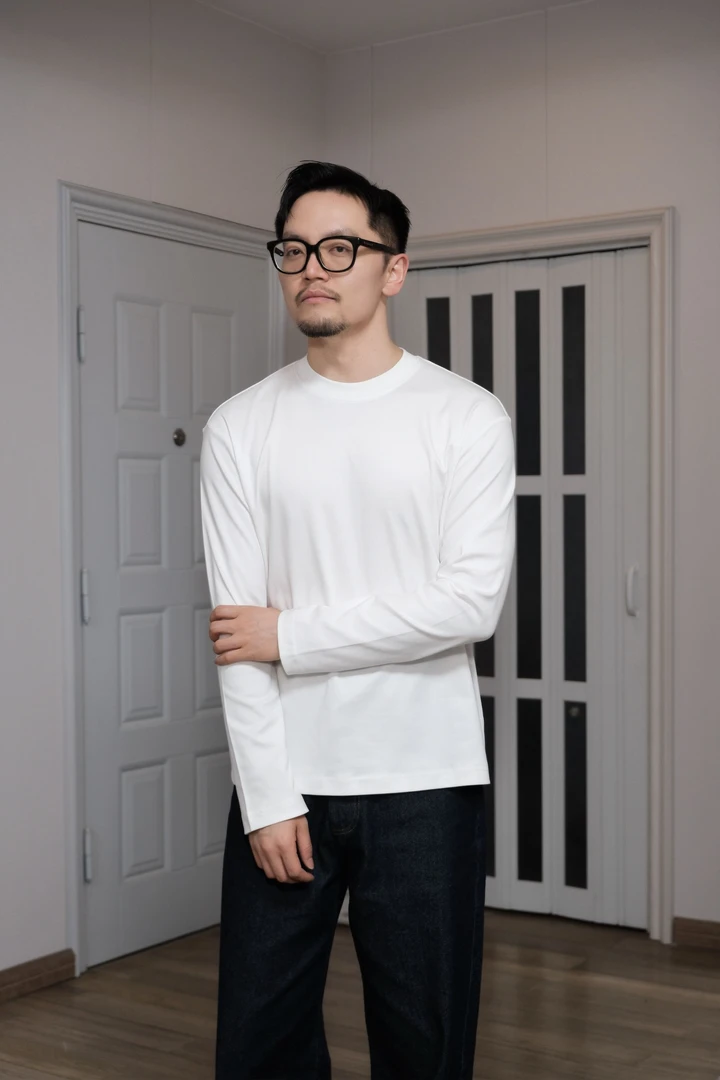 WK25秋冬【液氨柔丝棉】合体版内里磨毛舒适暖和男士T恤