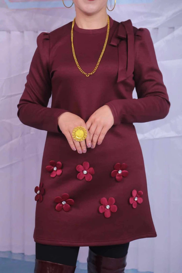 KOYNAK1 2025春季气质连衣裙复古碎花收民族风新款显瘦长袖中长款