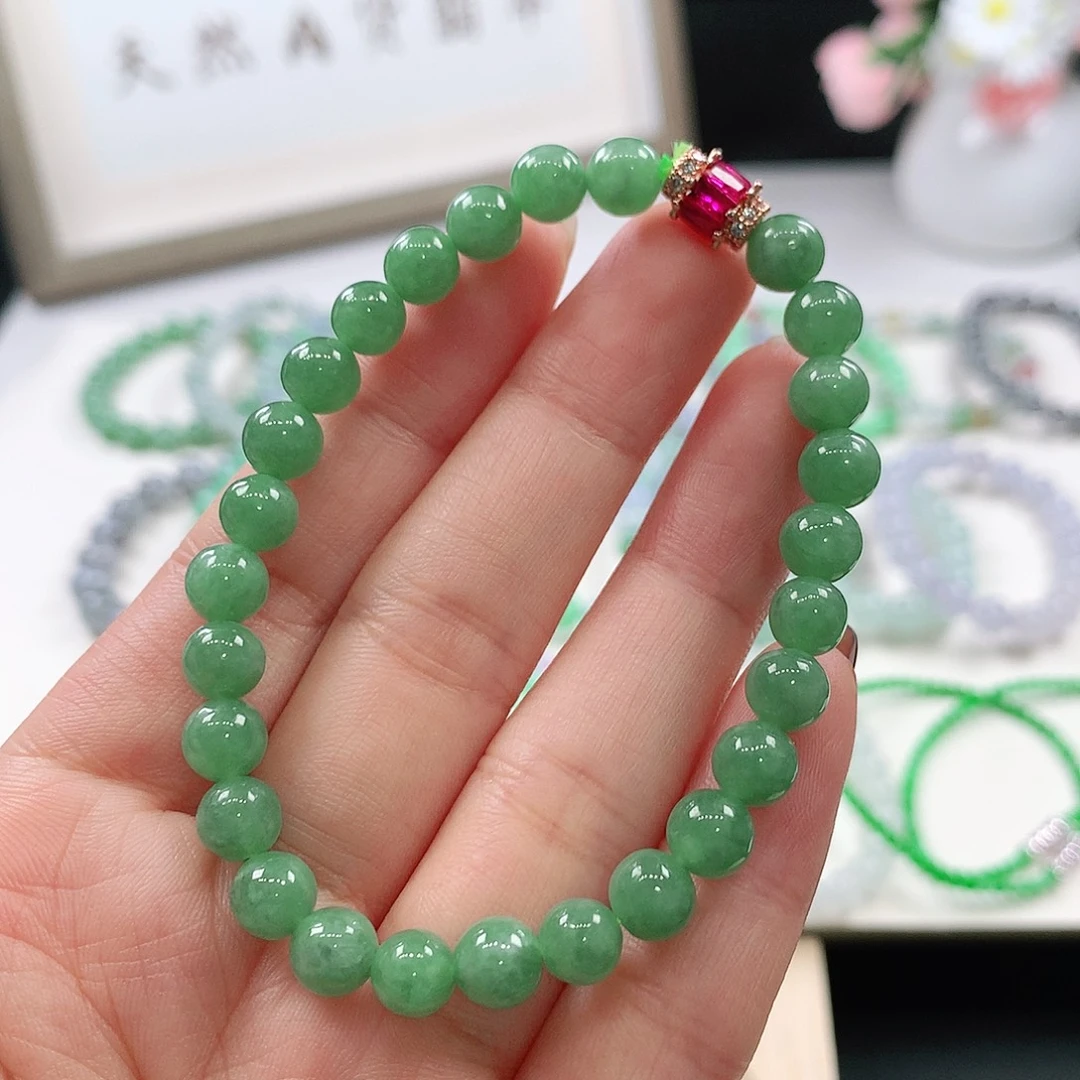 翡翠未镶嵌手链6.6mm