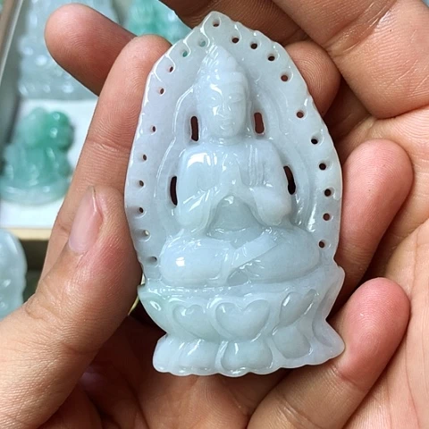 翡翠未镶嵌颈饰天然