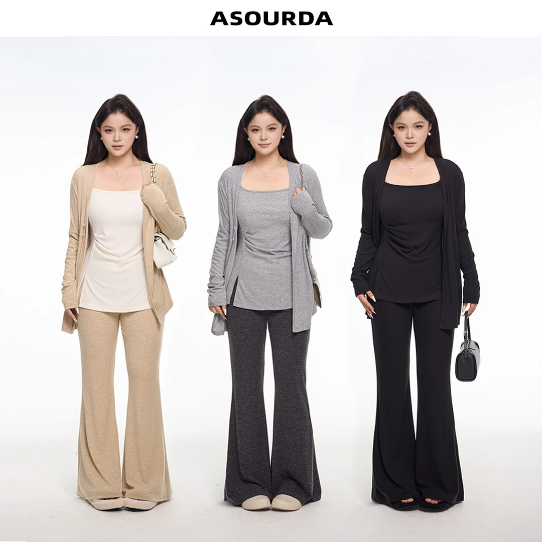 一口苏达晚枫 纯欲慵懒风女装清冷系衣服出游通勤遮肉显瘦套装