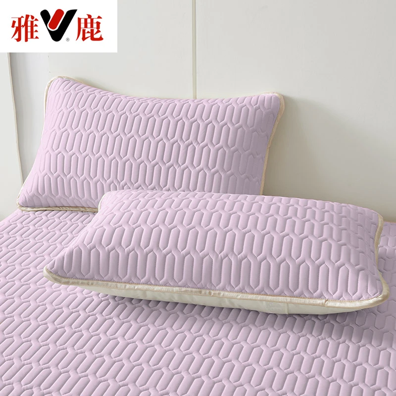 V/雅鹿夏季乳胶枕头套凉感丝枕套一对装床上枕芯套夏季冰丝2025款