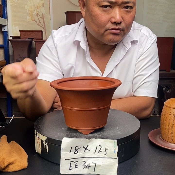 紫砂花盆货号一只EE347