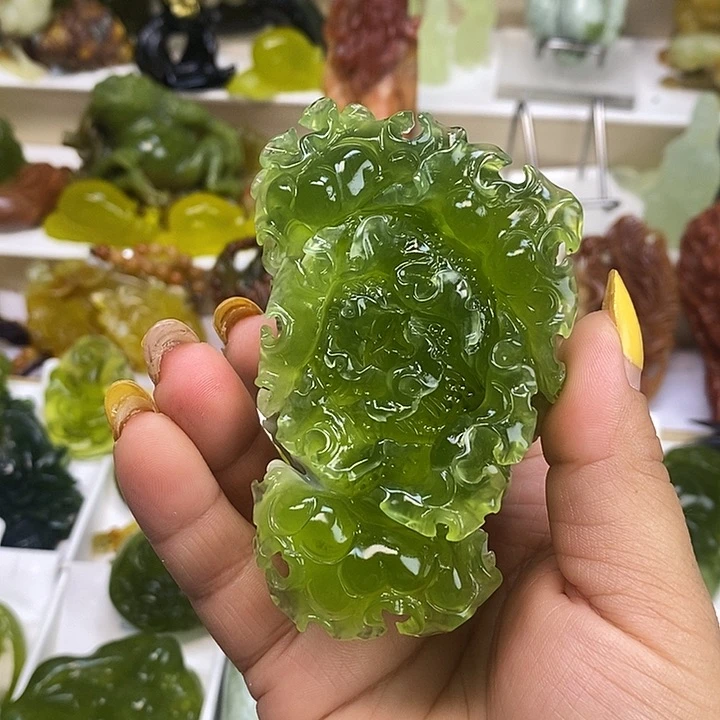 蛇纹石玉未镶嵌手把件