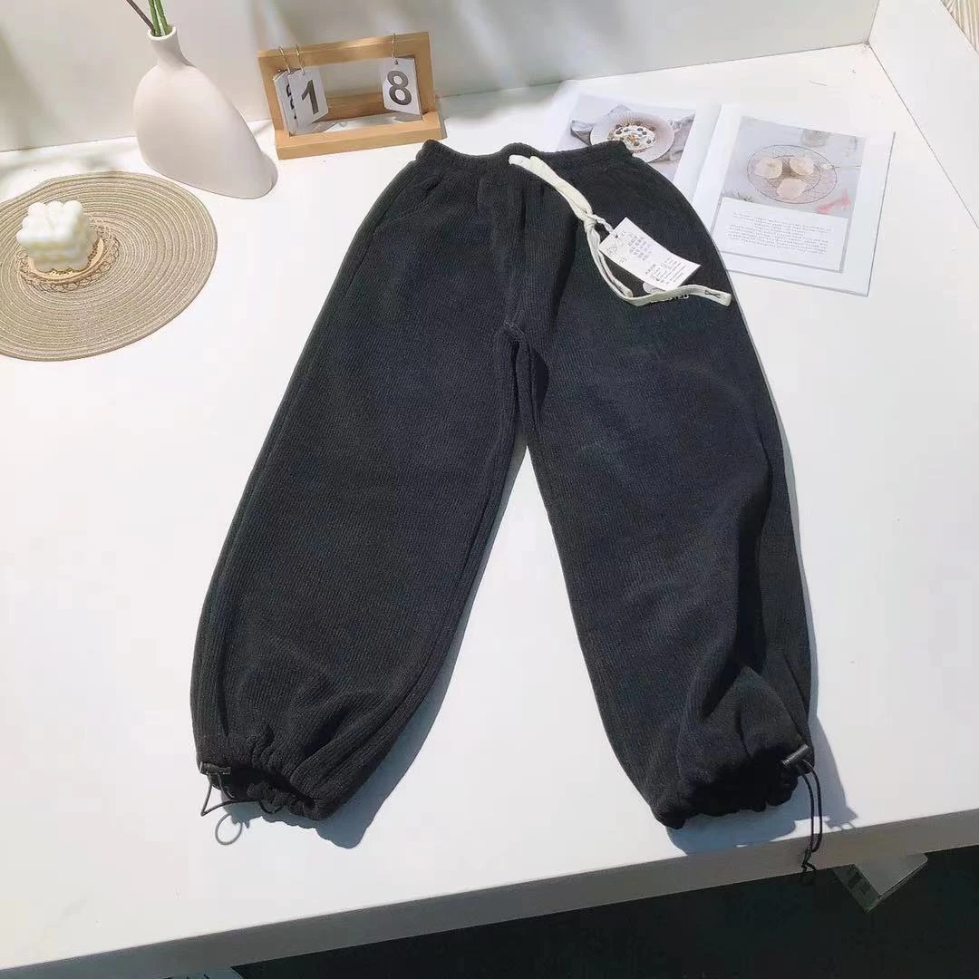 F221儿童冬款加绒条绒N字母休闲裤1106（29-33）