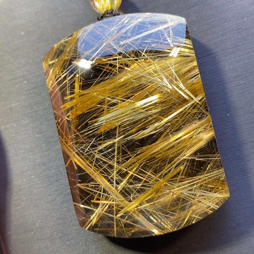 项链未镶嵌水晶钛晶无事牌