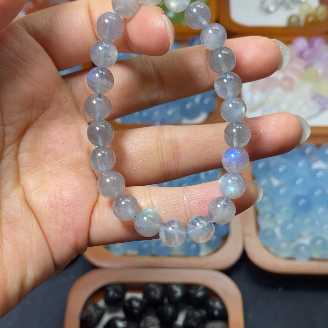 未镶嵌水晶手链灰月