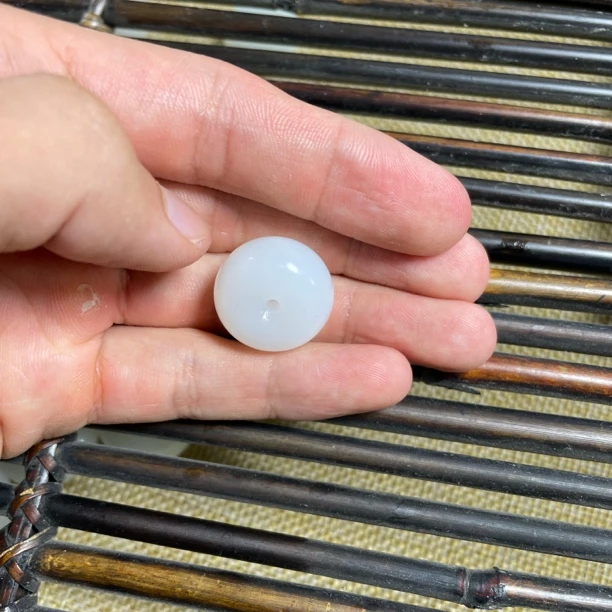 和田玉白玉平安扣精美饰品百搭