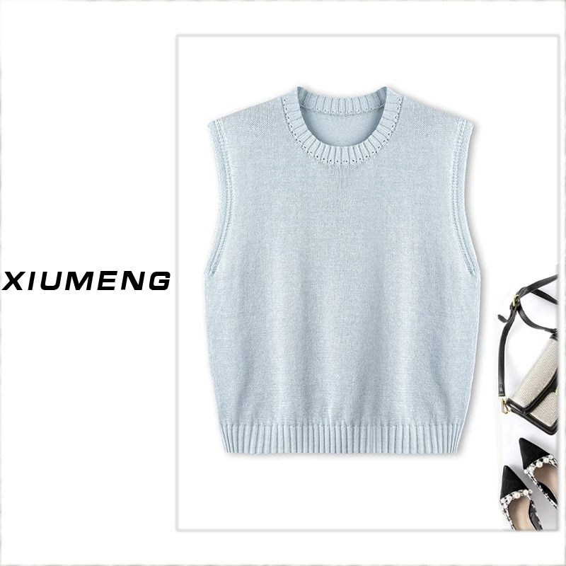 时尚清爽透气防晒套头和纸纱针织无袖2529