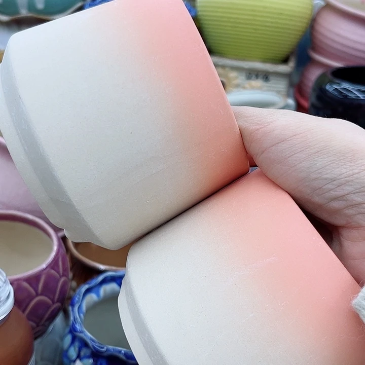 多肉绿植陶瓷花盆9.9包邮，有孔