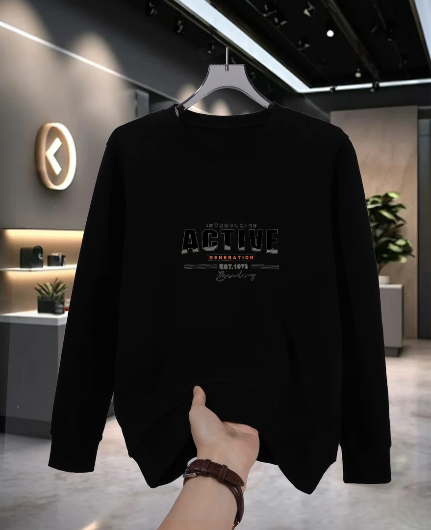 TALK TREND 高端欧货潮牌微胖男生打底圆领T恤