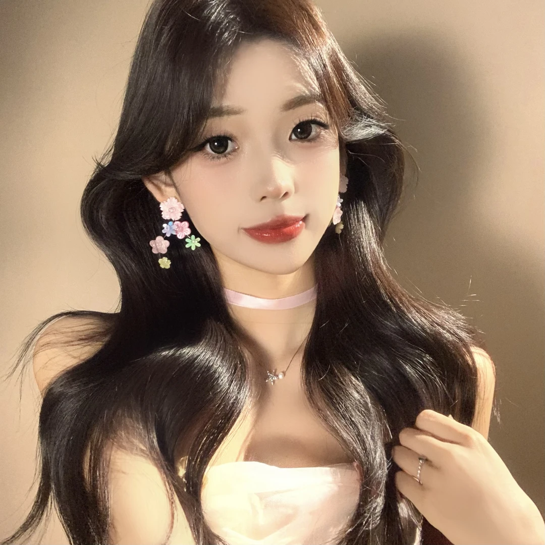 FULL GIRLISH耳环00826超仙森系甜美花朵耳钉耳饰