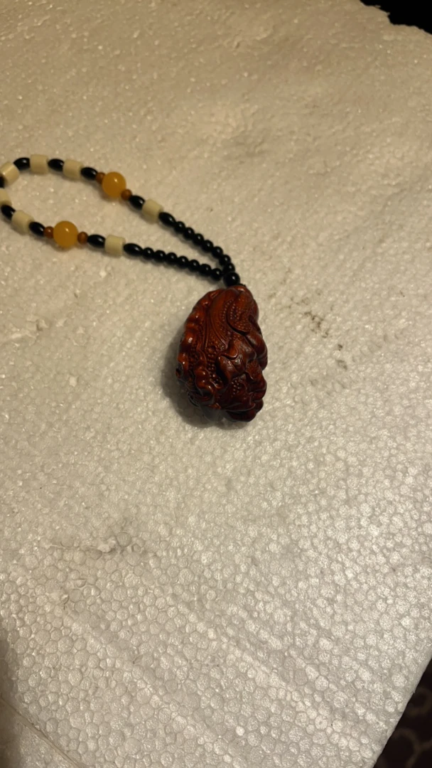 紫檀木白菜，百财，挂件手把件